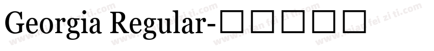 Georgia Regular字体转换